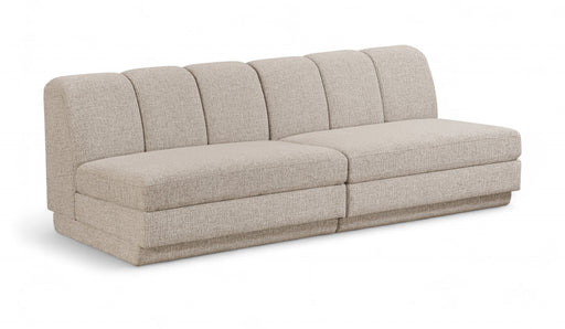 Meridian Furniture - Modari 80" Fabric Upholstered 2 Piece Armless Modular Sofa - 143Beige-S2B - GreatFurnitureDeal