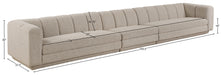 Meridian Furniture - Modari 193.5" Fabric Upholstered 3 Piece Modular Sofa - 143Beige-S3A - GreatFurnitureDeal