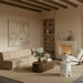 Meridian Furniture - Modari 120" Fabric Upholstered 3 Piece Armless Modular Sofa - 143Beige-S3B - GreatFurnitureDeal