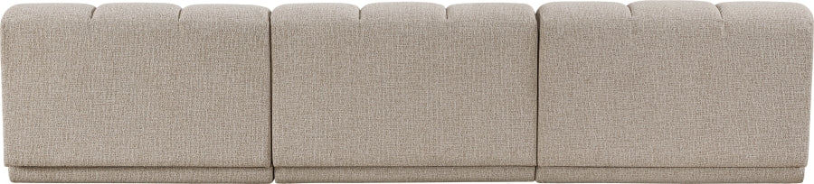 Meridian Furniture - Modari 120" Fabric Upholstered 3 Piece Armless Modular Sofa - 143Beige-S3B - GreatFurnitureDeal
