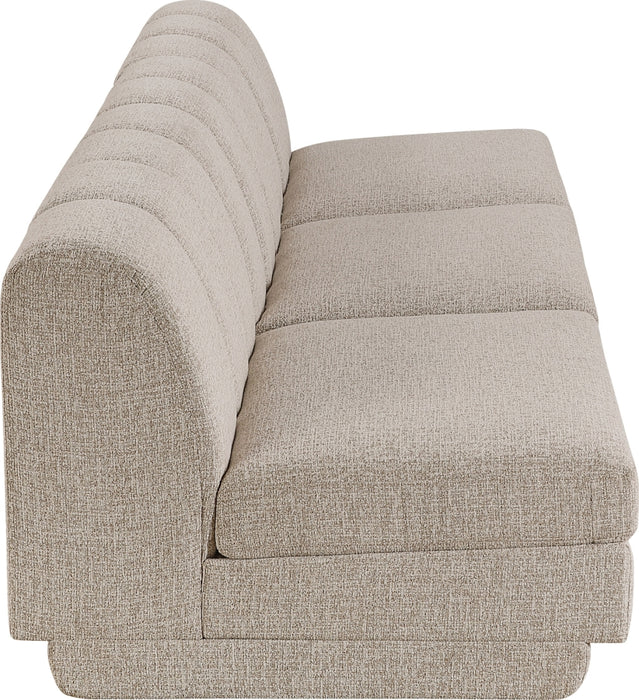 Meridian Furniture - Modari 120" Fabric Upholstered 3 Piece Armless Modular Sofa - 143Beige-S3B - GreatFurnitureDeal