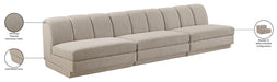 Meridian Furniture - Modari 120" Fabric Upholstered 3 Piece Armless Modular Sofa - 143Beige-S3B - GreatFurnitureDeal