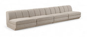 Meridian Furniture - Modari 160" Fabric Upholstered 4 Piece Armless Modular Sofa - 143Beige-S4B - GreatFurnitureDeal
