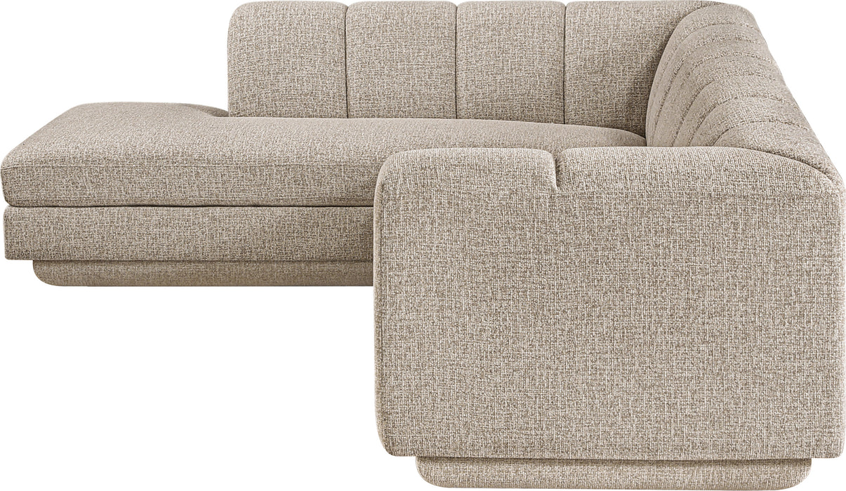 Meridian Furniture - Modari 114.25" Fabric Upholstered 2 Piece Modular Sectional - 143Beige-Sec2A - GreatFurnitureDeal