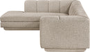Meridian Furniture - Modari 114.25" Fabric Upholstered 2 Piece Modular Sectional - 143Beige-Sec2A - GreatFurnitureDeal