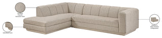 Meridian Furniture - Modari 114.25" Fabric Upholstered 2 Piece Modular Sectional - 143Beige-Sec2A - GreatFurnitureDeal