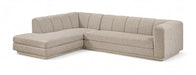 Meridian Furniture - Modari 114.25" Fabric Upholstered 2 Piece Modular Sectional - 143Beige-Sec2A - GreatFurnitureDeal