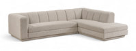 Meridian Furniture - Modari 114.25" Fabric Upholstered 2 Piece Modular Sectional - 143Beige-Sec2B - GreatFurnitureDeal