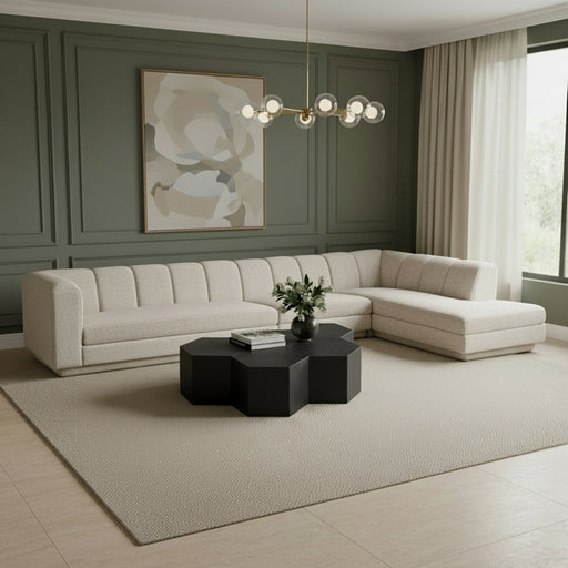 Meridian Furniture - Modari 154.25" Fabric Upholstered 3 Piece Modular Sectional - 143Beige-Sec3A - GreatFurnitureDeal