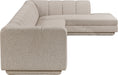 Meridian Furniture - Modari 154.25" Fabric Upholstered 3 Piece Modular Sectional - 143Beige-Sec3A - GreatFurnitureDeal