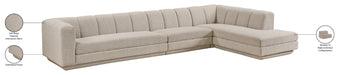 Meridian Furniture - Modari 154.25" Fabric Upholstered 3 Piece Modular Sectional - 143Beige-Sec3A - GreatFurnitureDeal