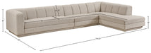Meridian Furniture - Modari 154.25" Fabric Upholstered 3 Piece Modular Sectional - 143Beige-Sec3A - GreatFurnitureDeal