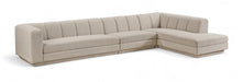 Meridian Furniture - Modari 154.25" Fabric Upholstered 3 Piece Modular Sectional - 143Beige-Sec3A - GreatFurnitureDeal