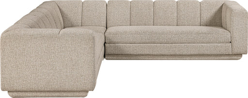 Meridian Furniture - Modari 114.25" Fabric Upholstered 3 Piece Modular Sectional - 143Beige-Sec3B - GreatFurnitureDeal