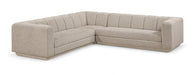 Meridian Furniture - Modari 114.25" Fabric Upholstered 3 Piece Modular Sectional - 143Beige-Sec3B - GreatFurnitureDeal