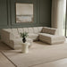Meridian Furniture - Modari 115" Fabric Upholstered 3 Piece Modular Sectional - 143Beige-Sec3C - GreatFurnitureDeal