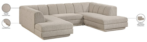 Meridian Furniture - Modari 115" Fabric Upholstered 3 Piece Modular Sectional - 143Beige-Sec3C - GreatFurnitureDeal