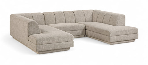 Meridian Furniture - Modari 115" Fabric Upholstered 3 Piece Modular Sectional - 143Beige-Sec3C - GreatFurnitureDeal