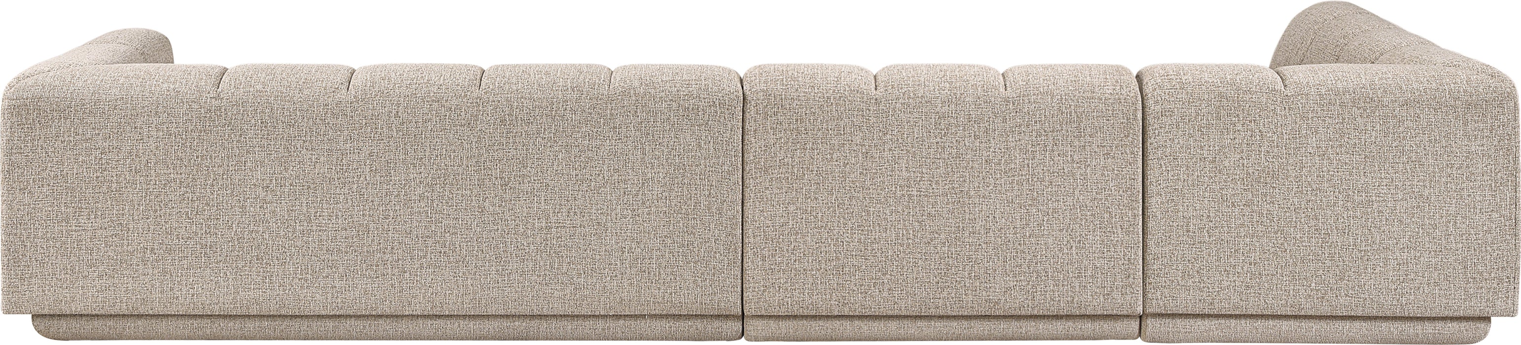 Meridian Furniture - Modari 154.25" Fabric Upholstered 3 Piece Modular Sectional - 143Beige-Sec3D - GreatFurnitureDeal