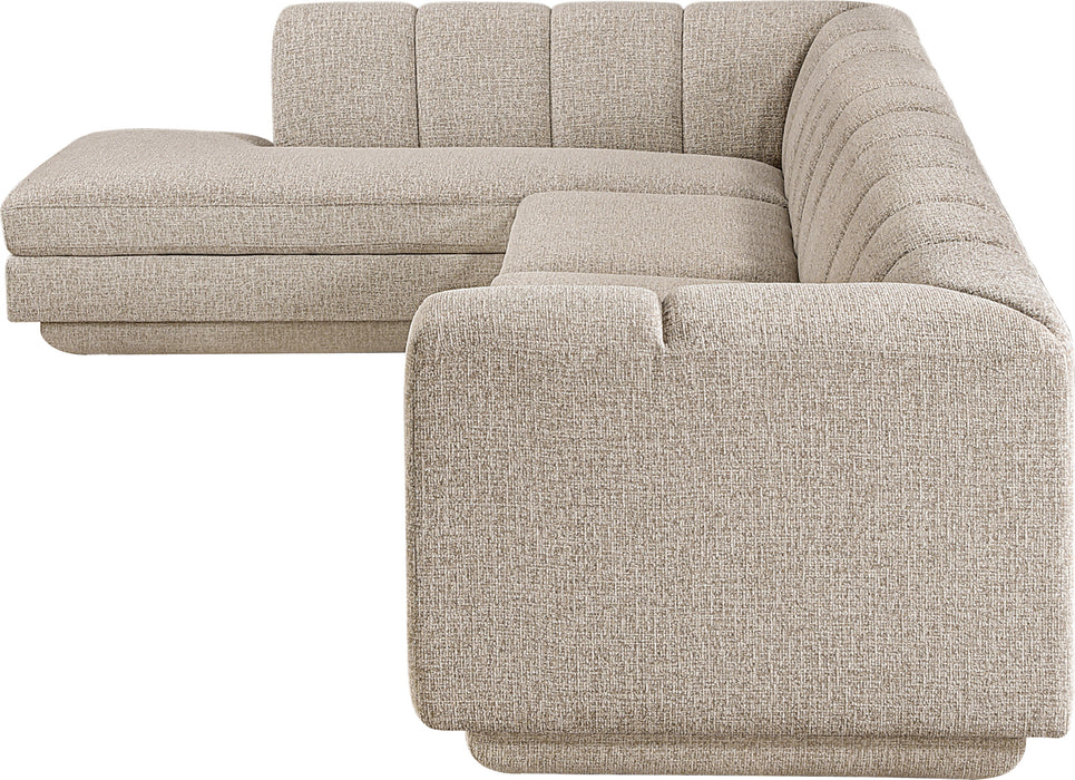 Meridian Furniture - Modari 154.25" Fabric Upholstered 3 Piece Modular Sectional - 143Beige-Sec3D - GreatFurnitureDeal