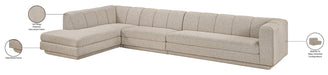 Meridian Furniture - Modari 154.25" Fabric Upholstered 3 Piece Modular Sectional - 143Beige-Sec3D - GreatFurnitureDeal