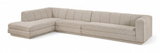 Meridian Furniture - Modari 154.25" Fabric Upholstered 3 Piece Modular Sectional - 143Beige-Sec3D - GreatFurnitureDeal