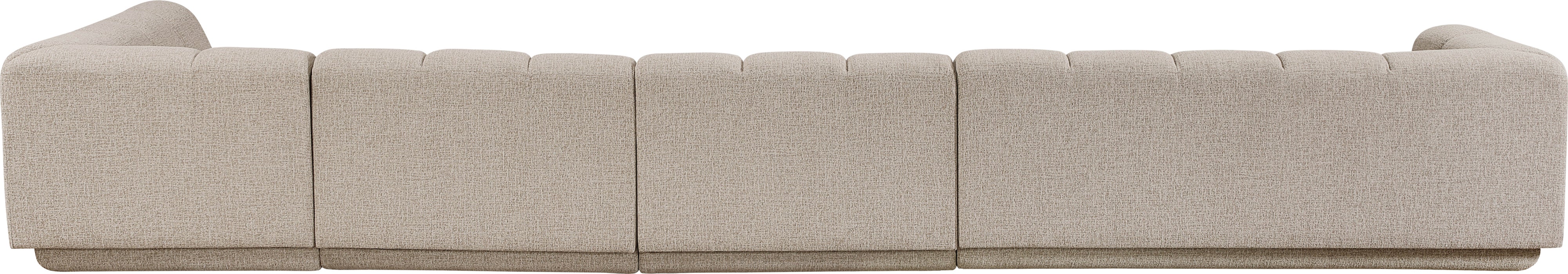 Meridian Furniture - Modari 194.25" Fabric Upholstered 4 Piece Modular Sectional - 143Beige-Sec4A - GreatFurnitureDeal