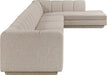 Meridian Furniture - Modari 194.25" Fabric Upholstered 4 Piece Modular Sectional - 143Beige-Sec4A - GreatFurnitureDeal