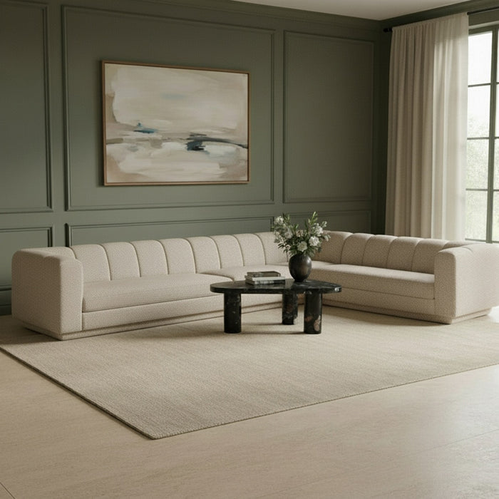 Meridian Furniture - Modari 114.25" Fabric Upholstered 4 Piece Modular Sectional - 143Beige-Sec4B - GreatFurnitureDeal