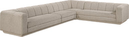 Meridian Furniture - Modari 114.25" Fabric Upholstered 4 Piece Modular Sectional - 143Beige-Sec4B - GreatFurnitureDeal