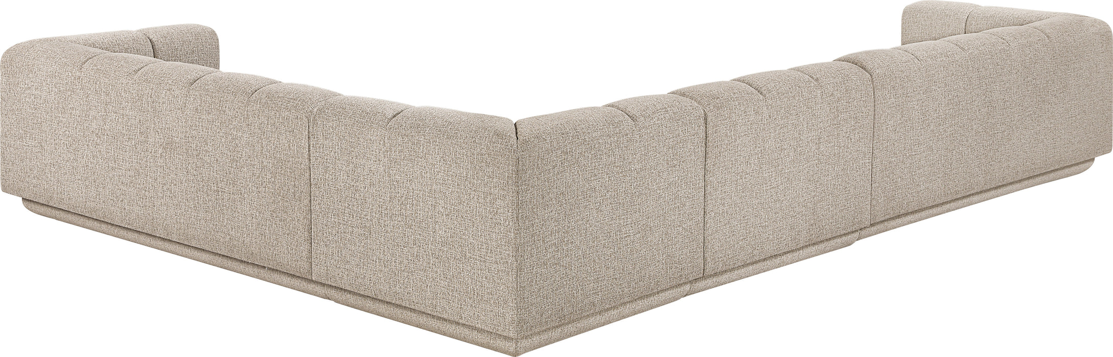 Meridian Furniture - Modari 114.25" Fabric Upholstered 4 Piece Modular Sectional - 143Beige-Sec4B - GreatFurnitureDeal