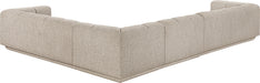 Meridian Furniture - Modari 114.25" Fabric Upholstered 4 Piece Modular Sectional - 143Beige-Sec4B - GreatFurnitureDeal