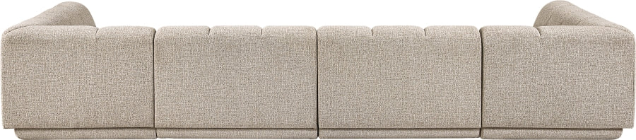 Meridian Furniture - Modari 155" Fabric Upholstered 4 Piece Modular Sectional - 143Beige-Sec4C - GreatFurnitureDeal