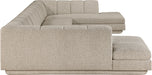 Meridian Furniture - Modari 155" Fabric Upholstered 4 Piece Modular Sectional - 143Beige-Sec4C - GreatFurnitureDeal
