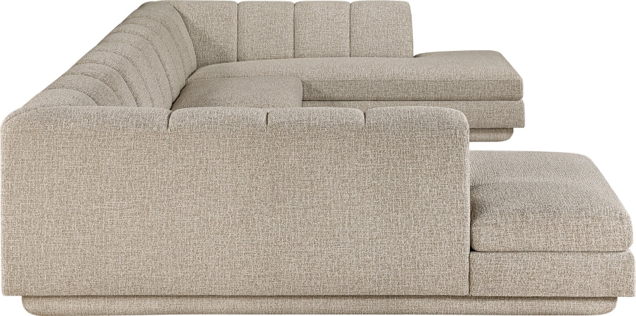 Meridian Furniture - Modari 155" Fabric Upholstered 4 Piece Modular Sectional - 143Beige-Sec4C - GreatFurnitureDeal
