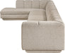 Meridian Furniture - Modari 194.25" Fabric Upholstered 4 Piece Modular Sectional - 143Beige-Sec4D - GreatFurnitureDeal