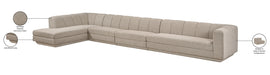 Meridian Furniture - Modari 194.25" Fabric Upholstered 4 Piece Modular Sectional - 143Beige-Sec4D - GreatFurnitureDeal