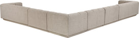 Meridian Furniture - Quinn 133" Chenille Fabric Upholstered 8 Piece Modular Sectional - 143Beige-Sec6A - GreatFurnitureDeal