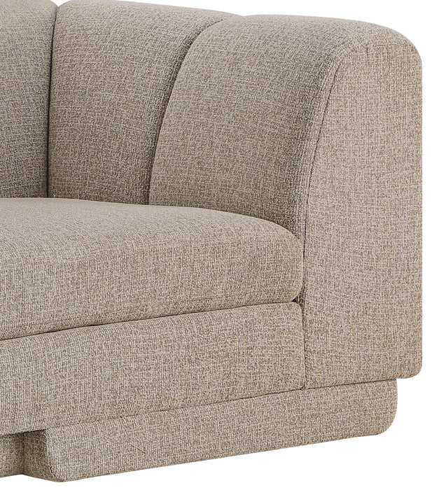 Meridian Furniture - Quinn 133" Chenille Fabric Upholstered 8 Piece Modular Sectional - 143Beige-Sec6A - GreatFurnitureDeal