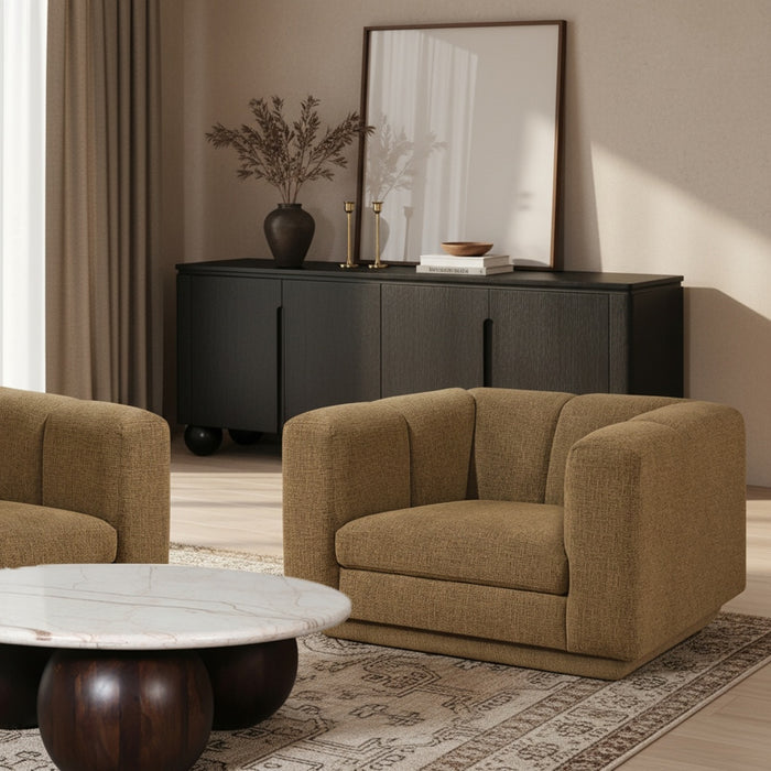 Meridian Furniture - Modari Fabric Upholstered Chair - 143Brown-C - GreatFurnitureDeal