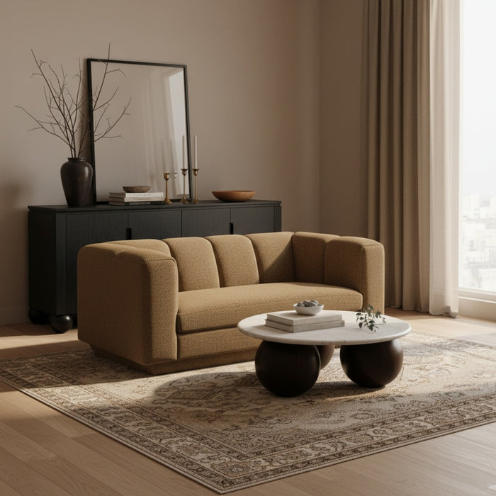 Meridian Furniture - Modari 70.25" Fabric Upholstered Loveseat - 143Brown-L - GreatFurnitureDeal