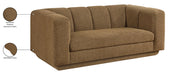 Meridian Furniture - Modari 70.25" Fabric Upholstered Loveseat - 143Brown-L - GreatFurnitureDeal