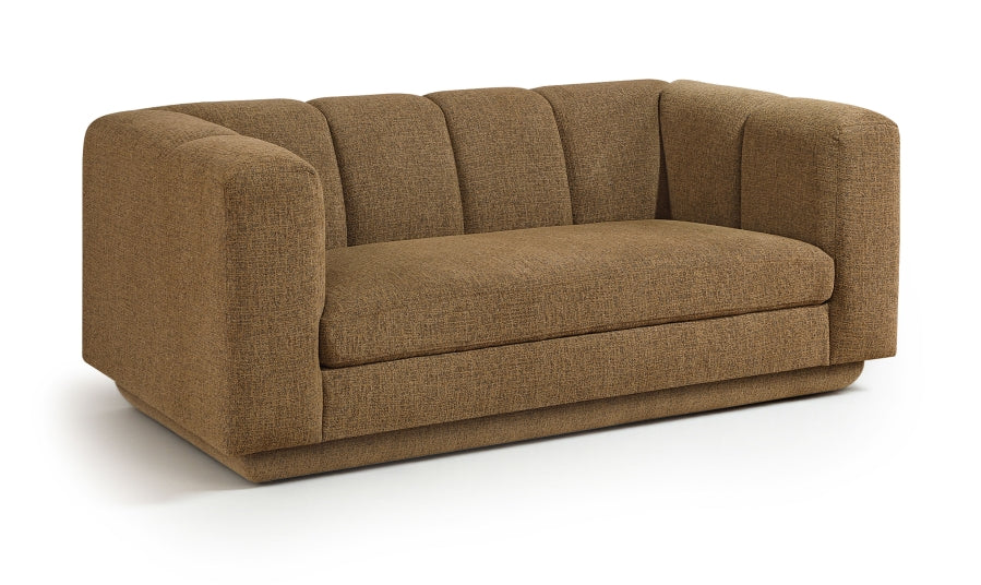 Meridian Furniture - Modari 70.25" Fabric Upholstered Loveseat - 143Brown-L - GreatFurnitureDeal