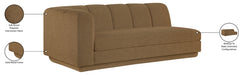 Meridian Furniture - Modari 76.75" Fabric Upholstered Sofa - 143Brown-LAS - GreatFurnitureDeal