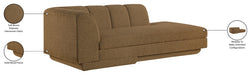 Meridian Furniture - Modari Fabric Upholstered Chaise Lounge - 143Brown-LC - GreatFurnitureDeal