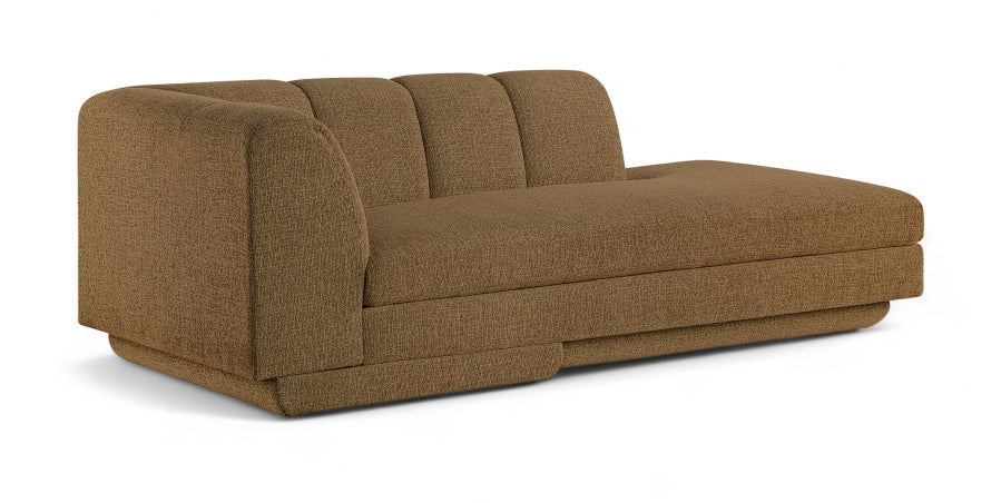 Meridian Furniture - Modari Fabric Upholstered Chaise Lounge - 143Brown-LC - GreatFurnitureDeal