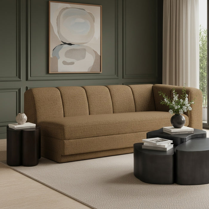 Meridian Furniture - Modari 76.75" Fabric Upholstered Sofa - 143Brown-RAS - GreatFurnitureDeal