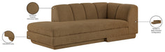 Meridian Furniture - Modari Fabric Upholstered Chaise Lounge - 143Brown-RC - GreatFurnitureDeal