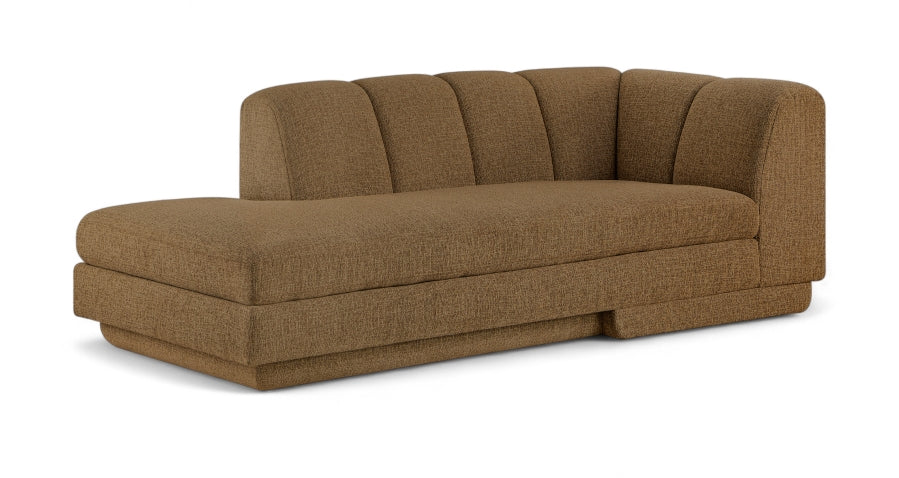 Meridian Furniture - Modari Fabric Upholstered Chaise Lounge - 143Brown-RC - GreatFurnitureDeal