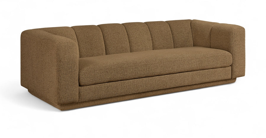 Meridian Furniture - Modari 95" Fabric Upholstered Sofa - 143Brown-S - GreatFurnitureDeal